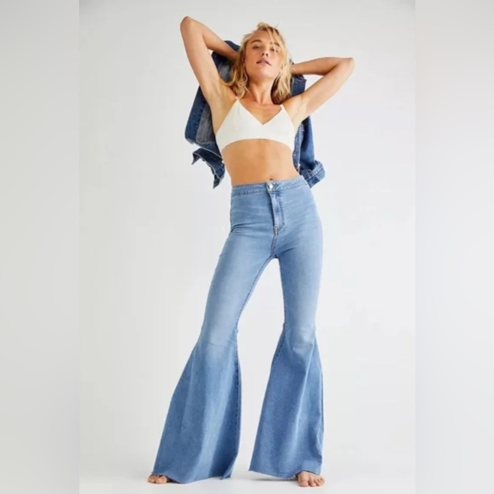 Free People Just Float On Flare Jeans